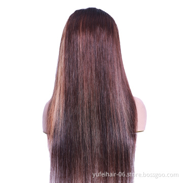 Indian Virgin Human Hair Wigs,Brazilian Peruvian 4X4 13x4 Cuticle Aligned Lace Front Closure Wig for Black Women
